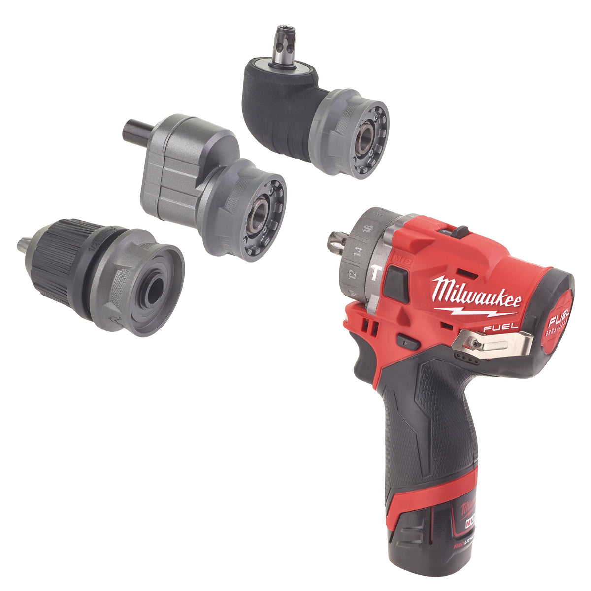 Milwaukee Taladro percutor subcompacto M12 FUEL™ con portabrocas desmontable, 2 velocidades M12FPDXKIT-202X