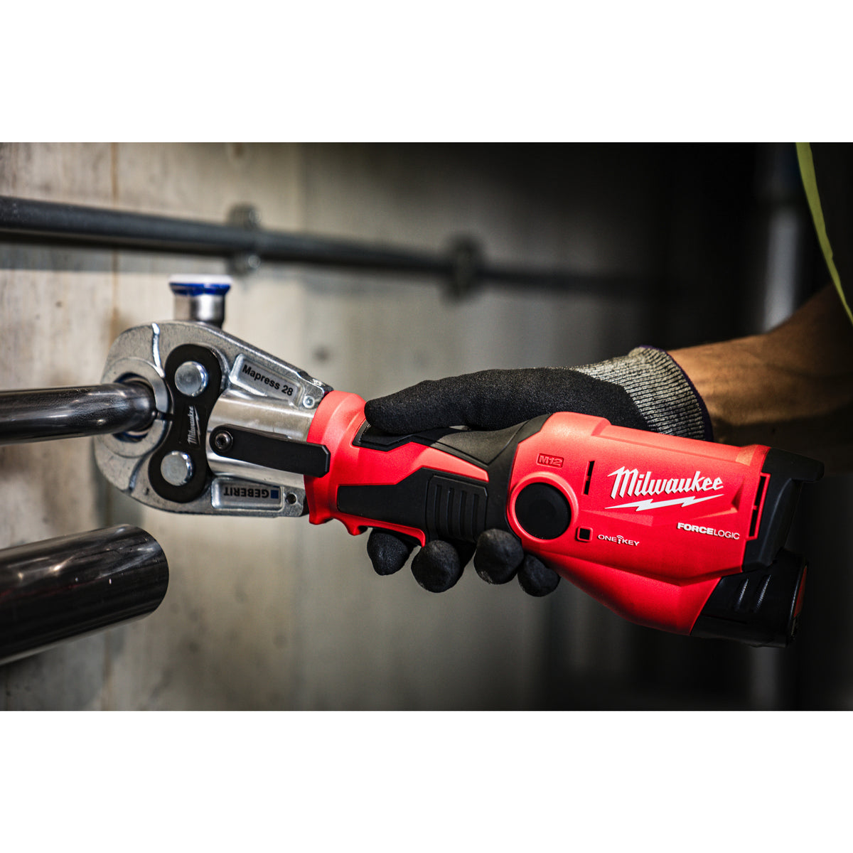 Milwaukee Prensadora hidráulica subcompacta M12™ ONE-KEY™ FORCE LOGIC™, fuerza de prensado 19kN M12ONEHPT-202CV-Set2 — imagen 3