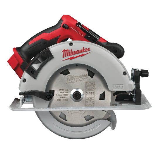 Milwaukee Sierra circular para madera sin escobillas M18™, diámetro del disco 190mm M18BLCS66-0X
