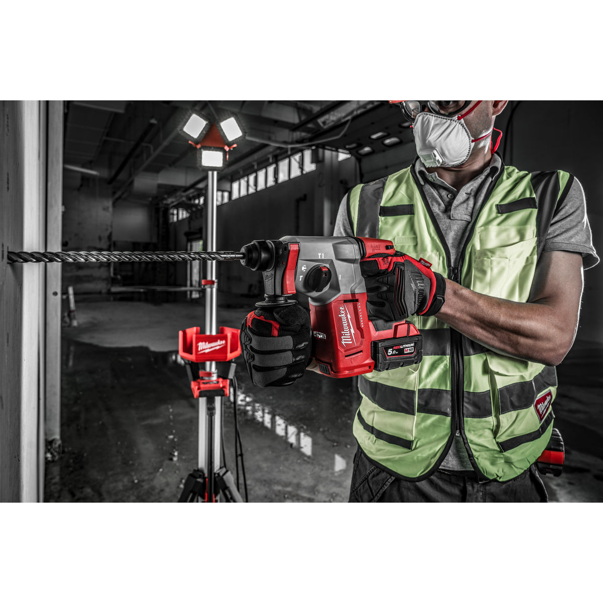 Milwaukee Martillo combinado SDS-Plus sin escobillas M18™, 4 modos, 2,3J de energía de impacto M18BLH-502X — imagen 2