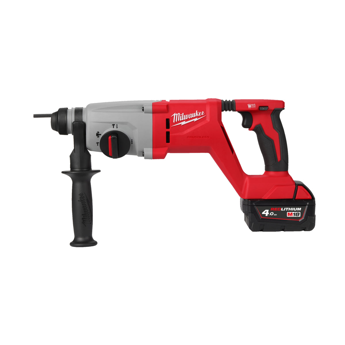 Milwaukee Martillo combinado SDS-Plus sin escobillas M18™, empuñadura en D, 4 modos, 2 M18BLHACD26-402X