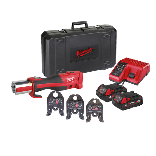 Milwaukee Prensadora hidráulica sin escobillas M18™ FORCE LOGIC™, fuerza de prensado 32kN M18BLHPT-202CM-KIT