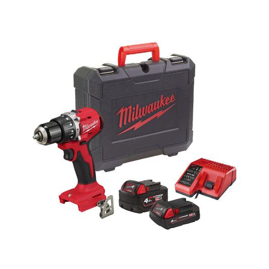 Milwaukee Taladro percutor compacto sin escobillas M18™, 2 velocidades, par máximo 60,5Nm M18BLPDRC-422C