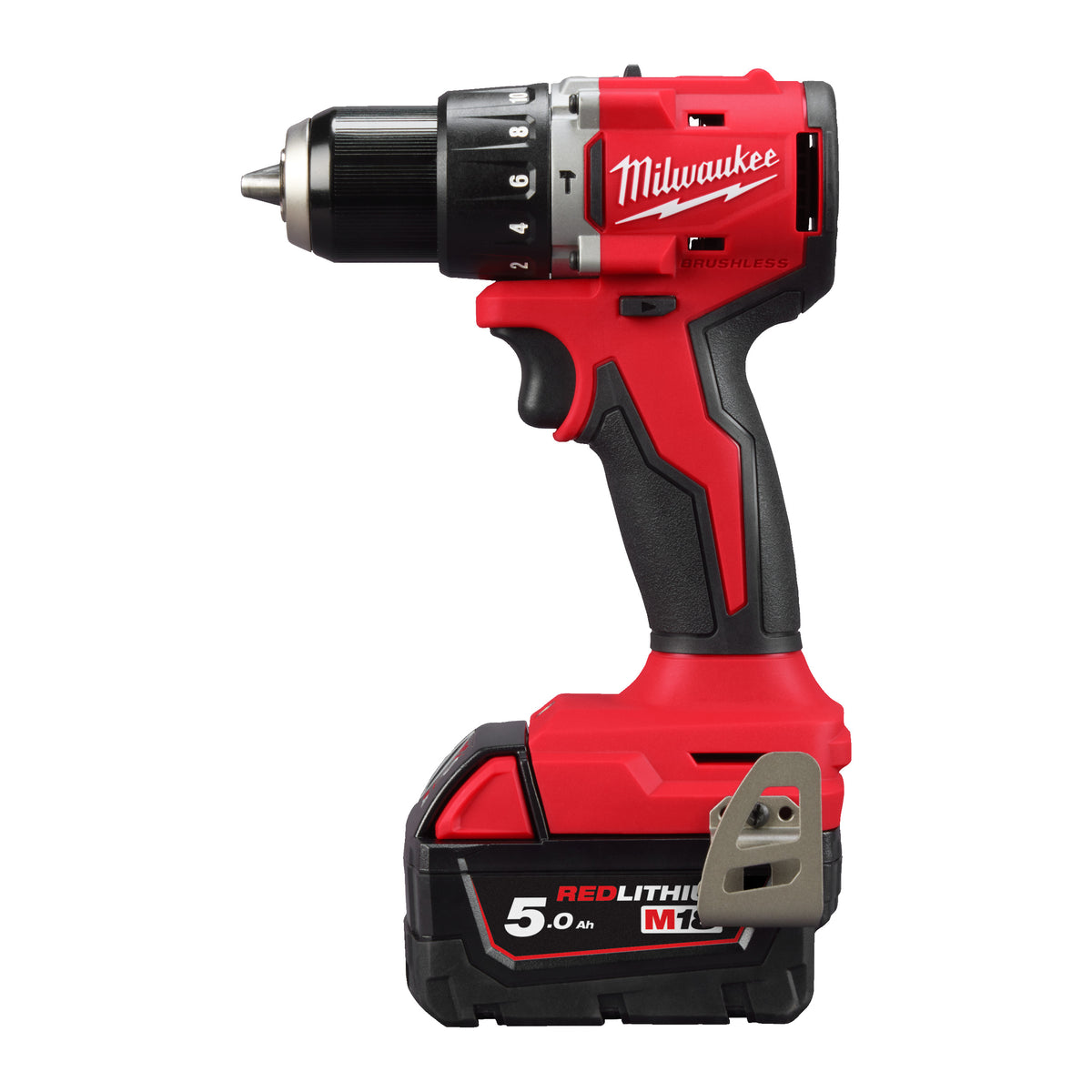 Milwaukee Taladro percutor compacto sin escobillas M18™, 2 velocidades, par máximo 60,5Nm M18BLPDRC-502C