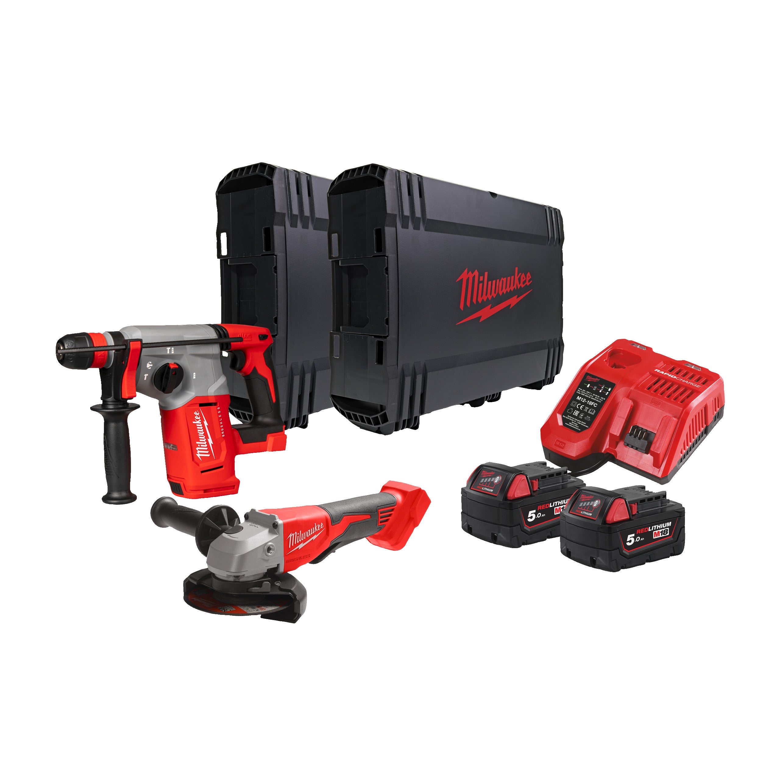 Milwaukee Powerpack M18BLPP2G-502X (M18BLHX + M18BLSAG125XPD)