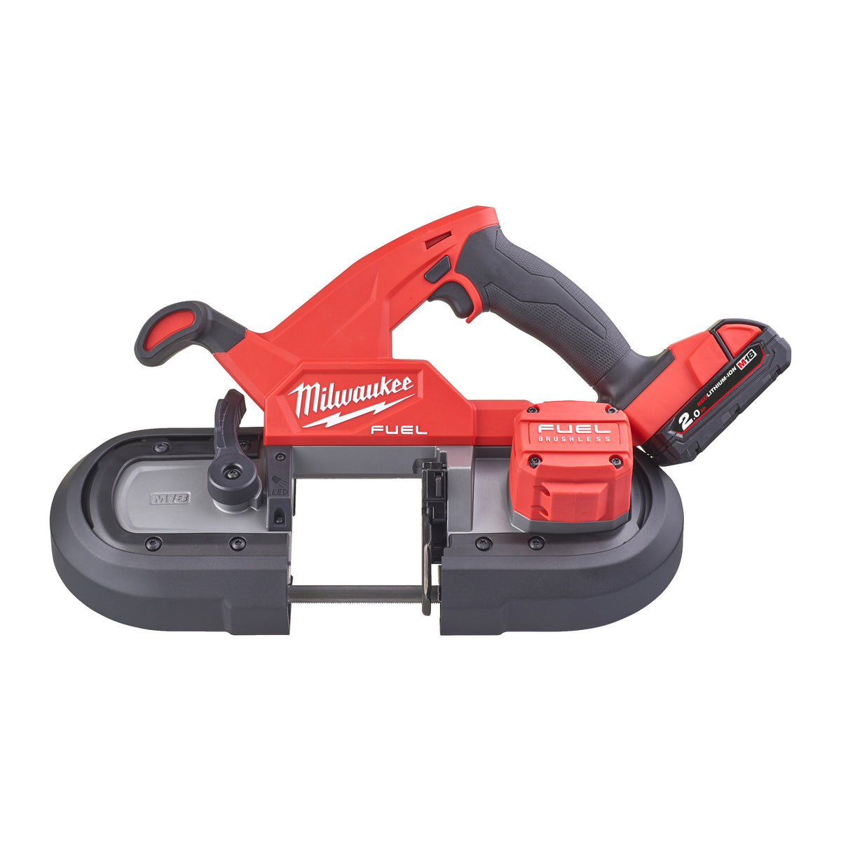 Milwaukee Sierra de banda compacta M18 FUEL™, capacidad de corte 85x85mm, velocidad variable M18FBS85-202C