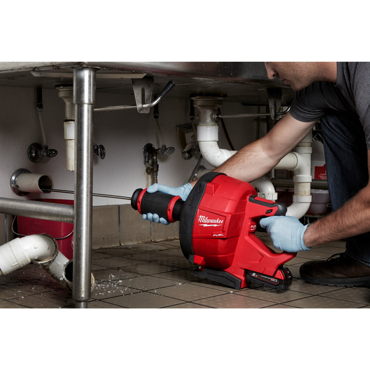 Milwaukee Desatascadora M18 FUEL™, alimentación automática, espiral de 10mm M18FDCPF10-0C — imagen 2