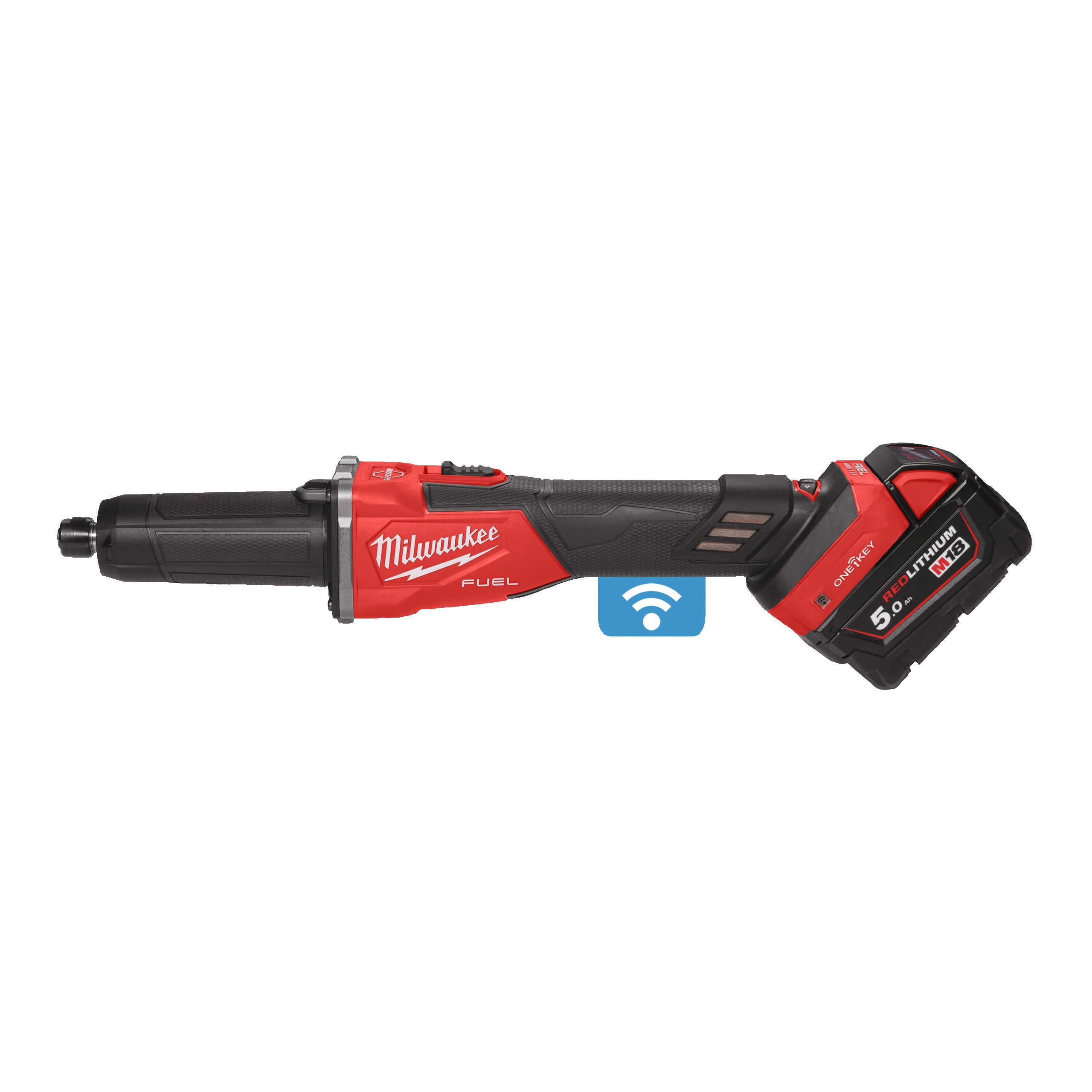 Milwaukee Amoladora recta M18 FUEL™ ONE-KEY™, freno RAPIDSTOP™ M18FDGROVB-502X