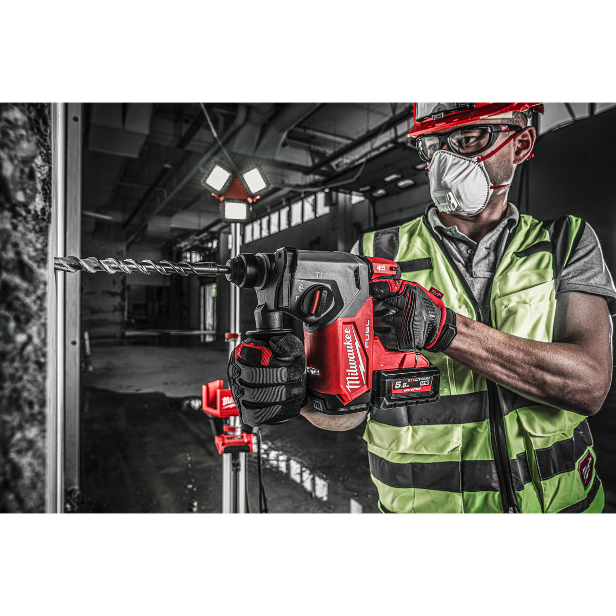 Milwaukee Martillo combinado SDS-Plus M18 FUEL™, 4 modos, 2,5J de energía de impacto M18FH-0X — imagen 2