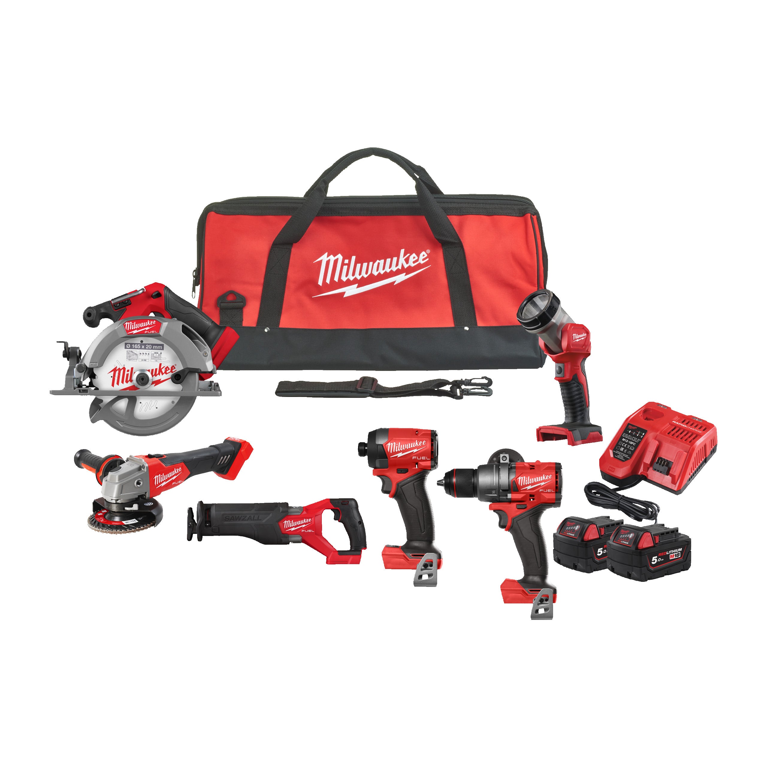 Milwaukee Powerpack M18FPP6G3-502B (M18FPD3 + M18FID3 + M18FDS552 + M18FSZ + M18FSAG125X)