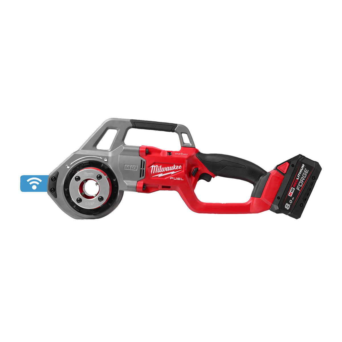 Milwaukee Roscadora compacta M18 FUEL™ ONE-KEY™ FORCE LOGIC™, capacidad tubería 1/8"-1 1/4" M18FPT114-802CA