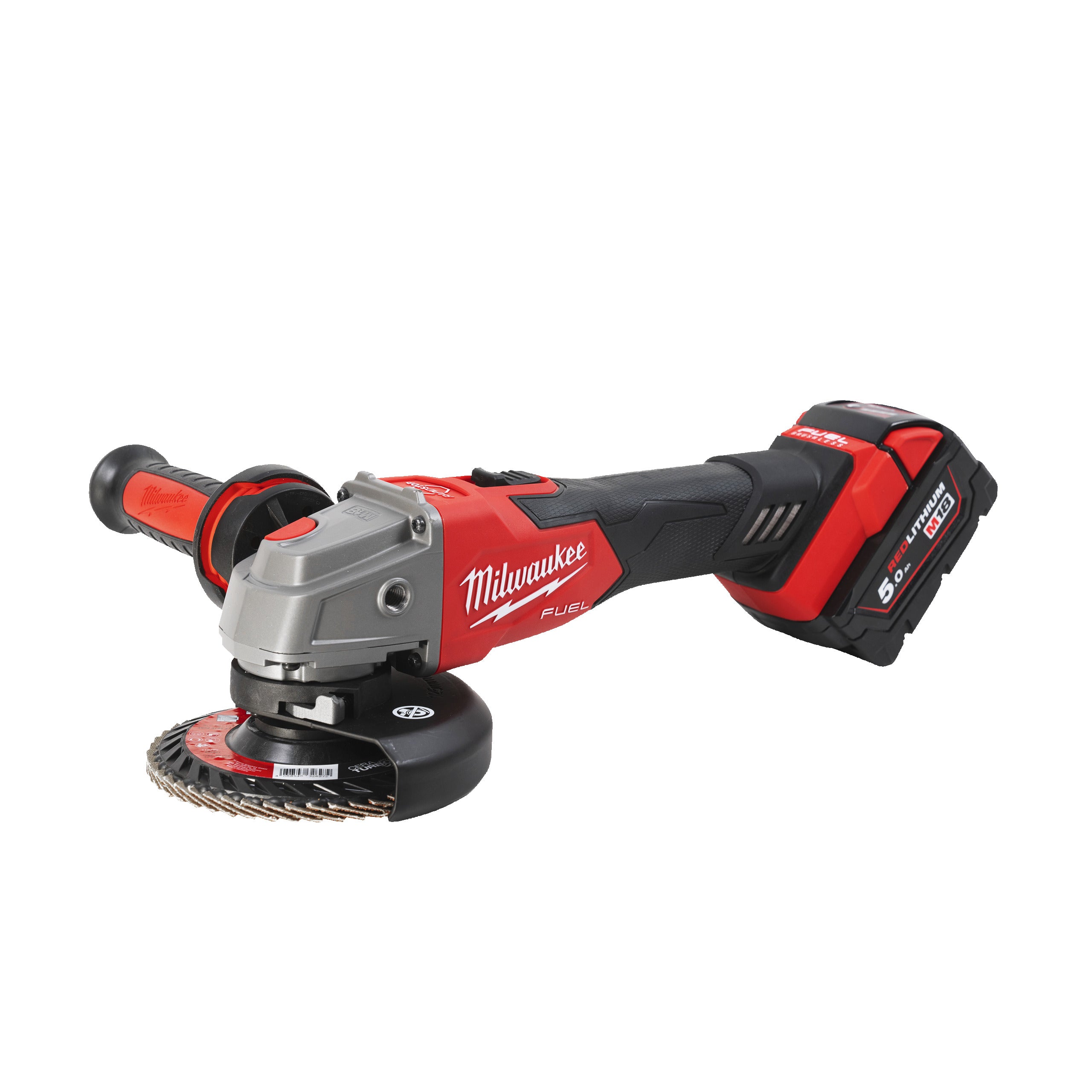 Milwaukee Amoladora angular M18 FUEL™, diámetro del disco 125mm, freno RAPIDSTOP™, 8500rpm, AVS M18FSAG125XB-502X