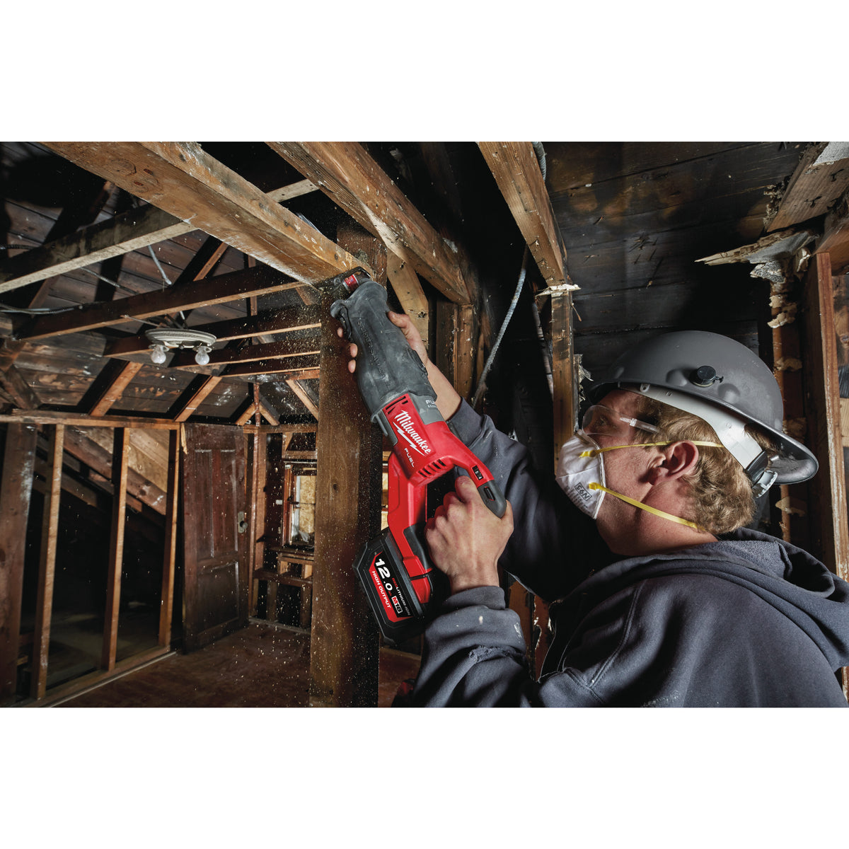 Milwaukee Sierra de sable M18 FUEL™ SUPER SAWZALL™, carrera 32mm, 0-3000cpm, FIXTEC™ M18FSX-0C — imagen 3