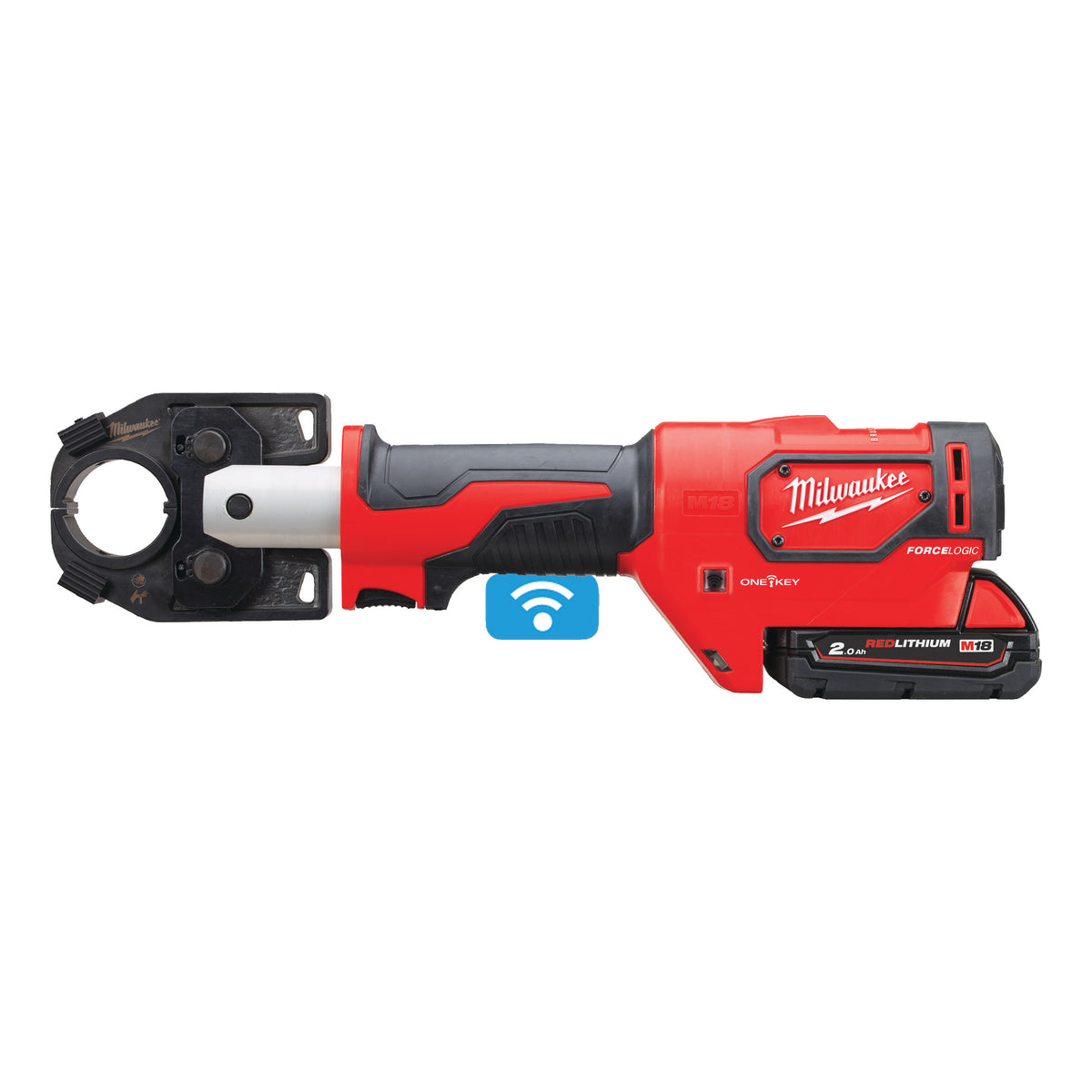 Milwaukee Crimpadora de cable hidráulica M18™ ONE-KEY™ FORCE LOGIC™, fuerza de prensado 53kN M18HCCT-201C