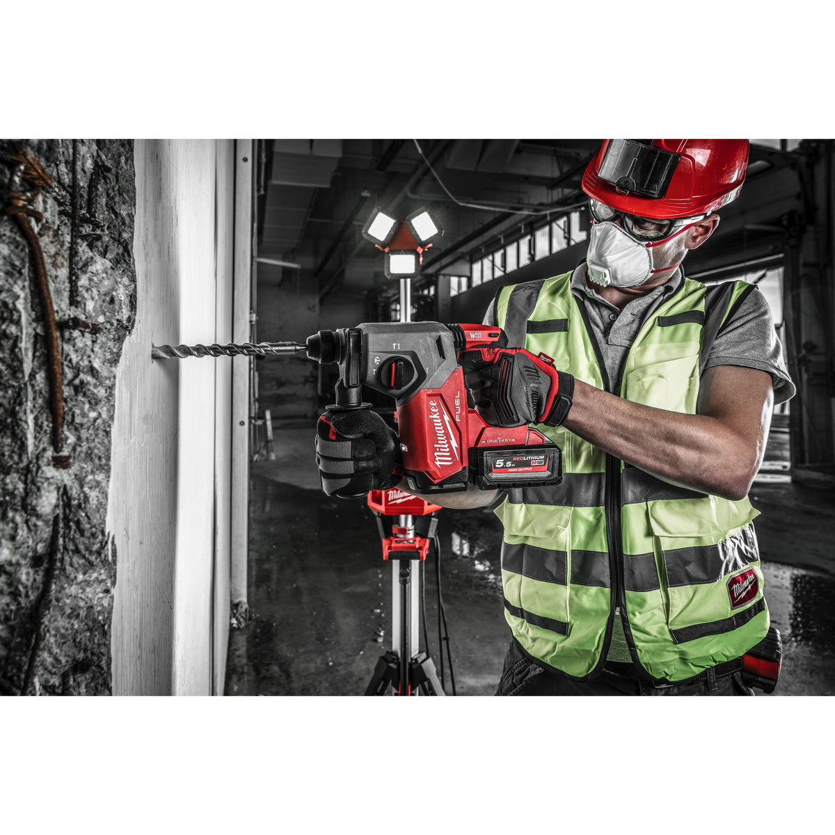 Milwaukee Martillo combinado SDS-Plus M18 FUEL™ ONE-KEY™, 4 modos, 2,5J de energía de impacto M18ONEFH-0X — imagen 3