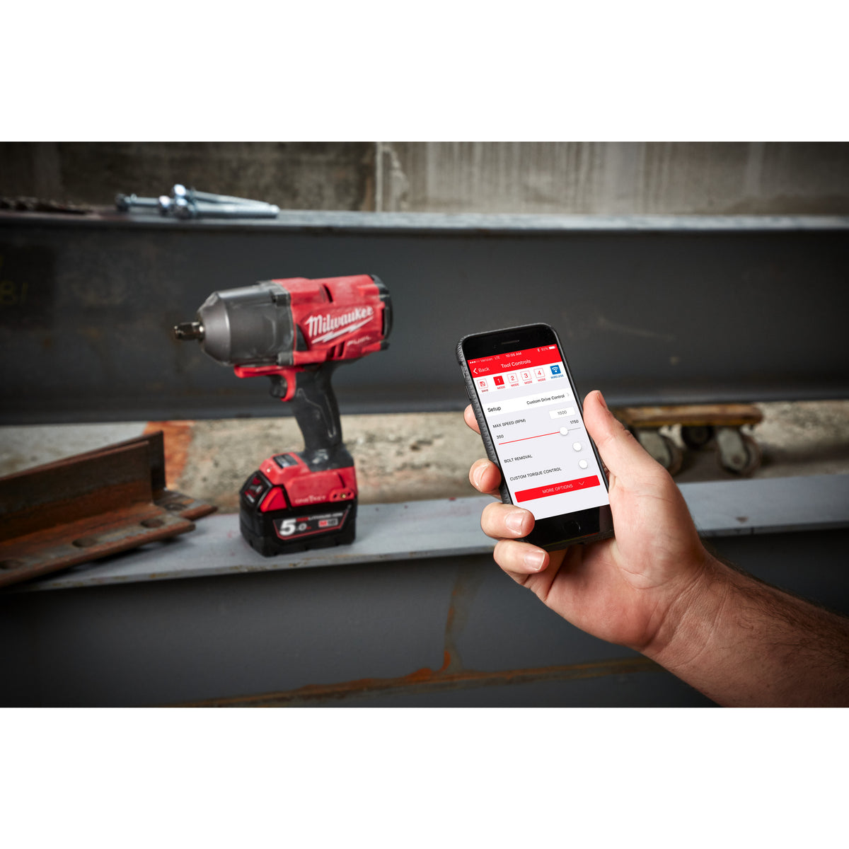 Milwaukee Llave de impacto de alto par M18 FUEL™ ONE-KEY™, recepción 1/2" con pin de retención M18ONEFHIWP12-502X — imagen 3
