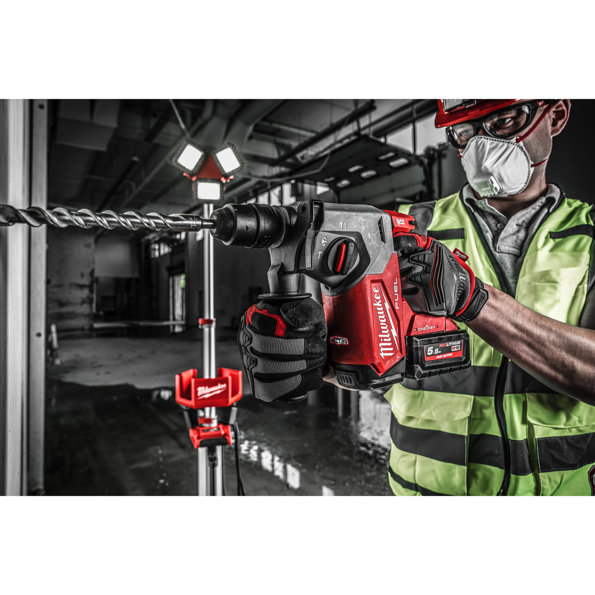 Milwaukee Martillo combinado SDS-Plus M18 FUEL™ ONE-KEY™, 4 modos, 2,5J de energía de impacto M18ONEFHX-0 — imagen 3