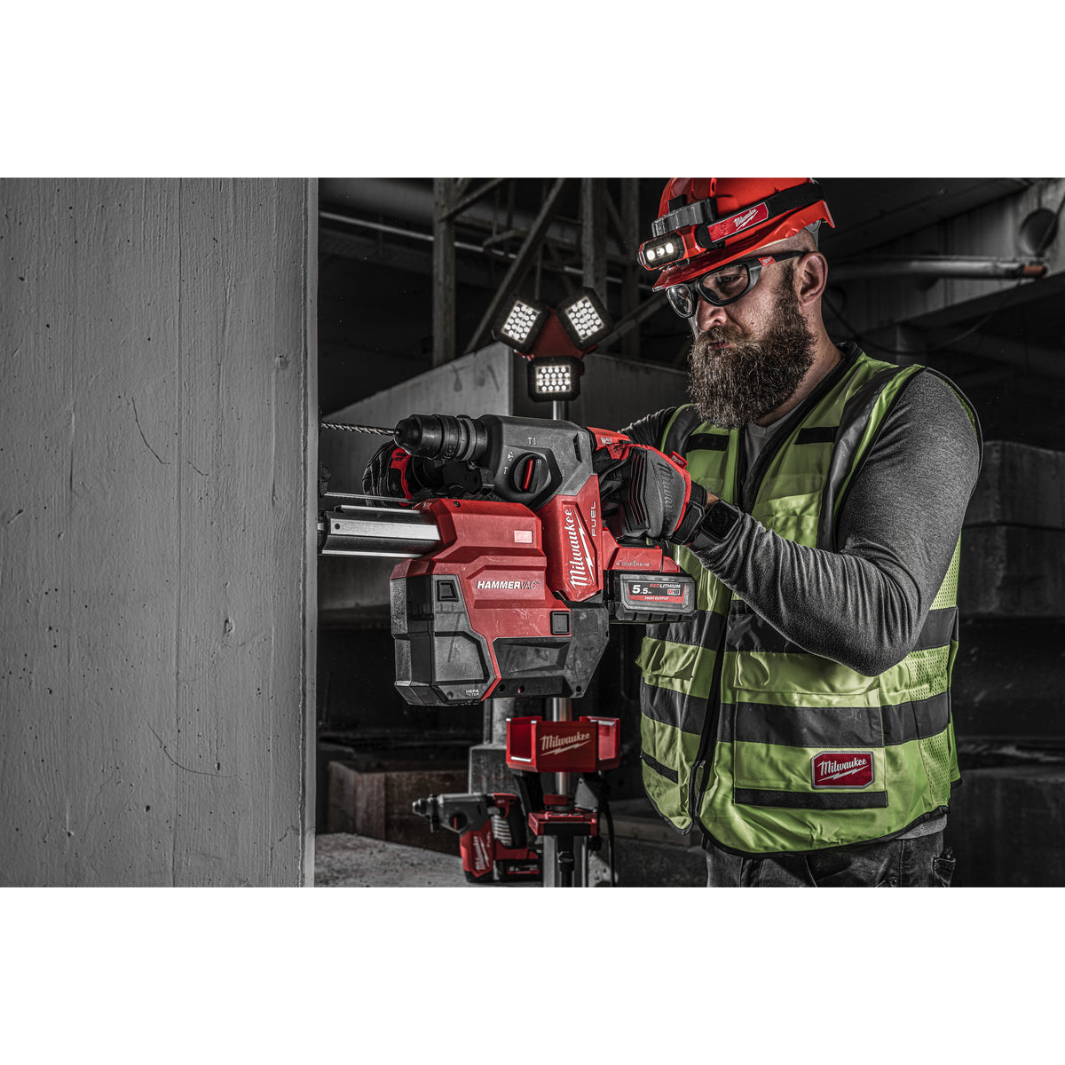 Milwaukee Martillo combinado SDS-Plus M18 FUEL™ ONE-KEY™, extractor de polvo M18 FDDEXL M18ONEFHXDEL-552C — imagen 2