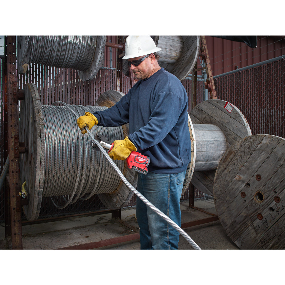 Milwaukee Cortadora de cable hidráulica M18™ ONE-KEY™ FORCE LOGIC™, fuerza de corte 53kN M18ONEHCC-0CFSW-SET — imagen 3
