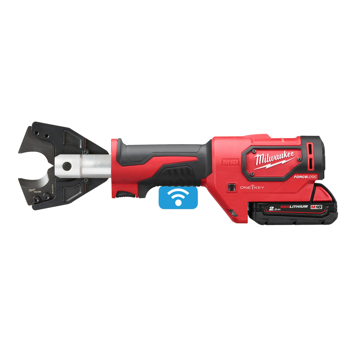 Milwaukee Cortadora de cable hidráulica M18™ ONE-KEY™ FORCE LOGIC™, fuerza de corte 53kN M18ONEHCC-201CCU/AL-SET