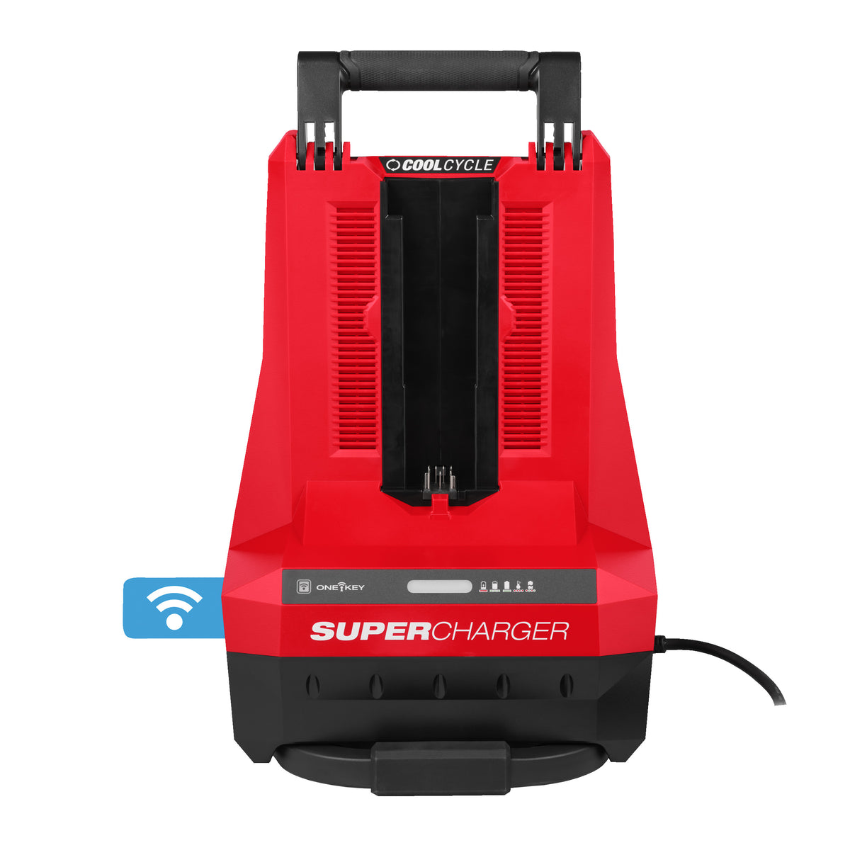 Milwaukee Super cargador MX FUEL™, ONE-KEY™, COOL-CYCLE™, asa de transporte plegable integrado MXFSC