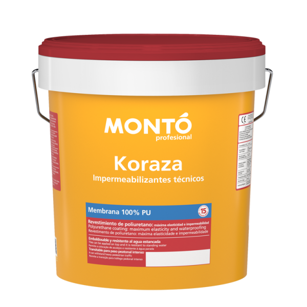 Membrana Impermeabilizante Koraza 100 PU Blanco MONTO | Elástica y Continua para Cubiertas