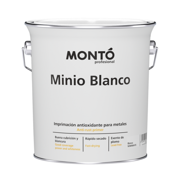 Minio Antioxidante Blanco MONTO | Fondo de Adherencia para Soportes Nuevos y Reparados