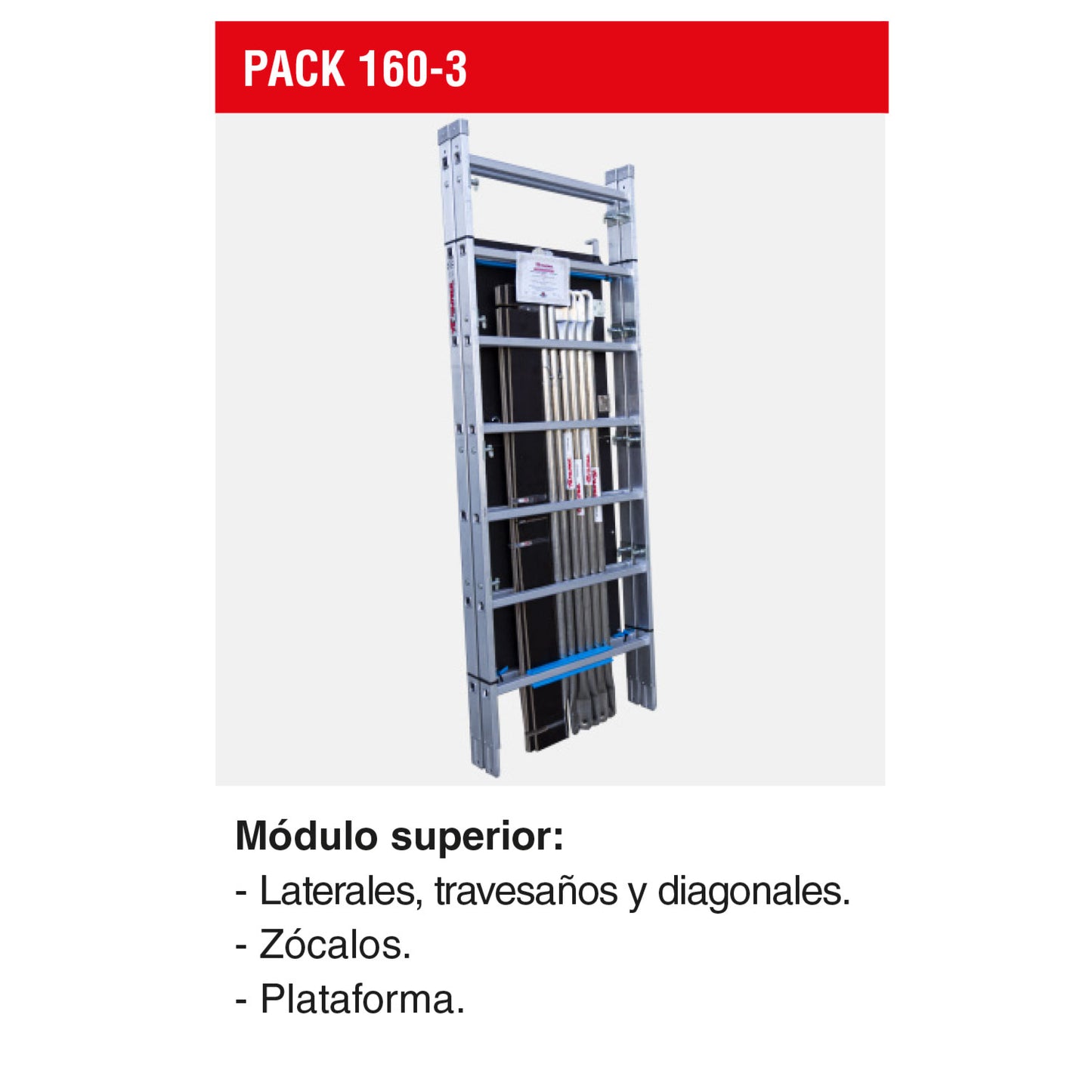 PACK-160-3 | Módulo superior para andamio RAPIDO 160