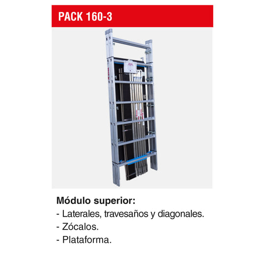 PACK-160-3 | Módulo superior para andamio RAPIDO 160