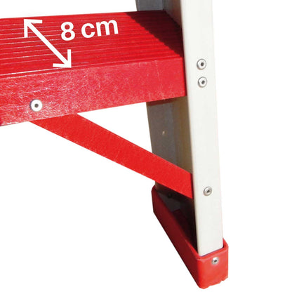 ALFI | Escalera con plataforma y barandilla de seguridad de fibra de vidrio