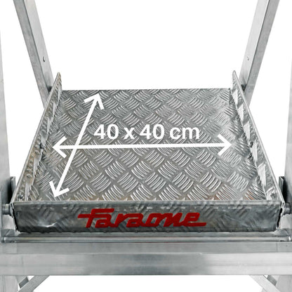 PL-COMPACT | Escalera plegable con amplia plataforma de trabajo