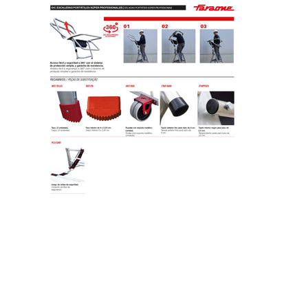 PL-COMPACT | Escalera plegable con amplia plataforma de trabajo