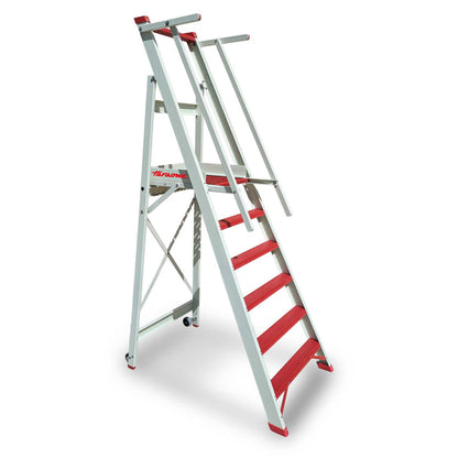 PL-FIBRA | Escalera de fibra con amplia plataforma