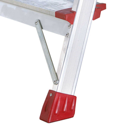 PL-PICK | Escalera plegable con amplia plataforma de trabajo y bandeja superior