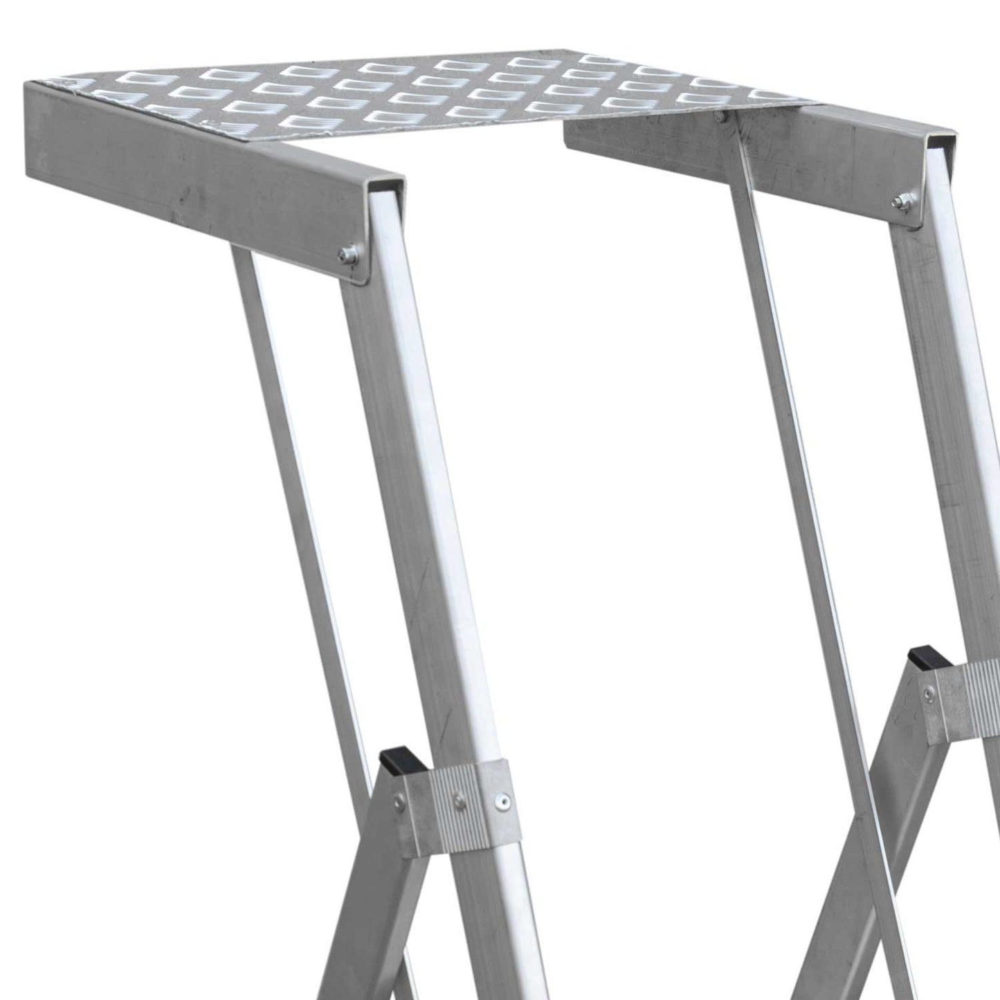 PL-PICK | Escalera plegable con amplia plataforma de trabajo y bandeja superior