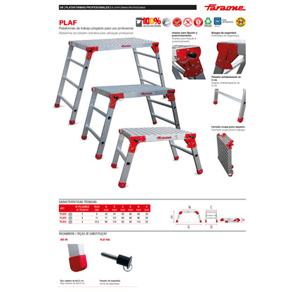 PLAF | Plataforma de trabajo plegable para uso profesional