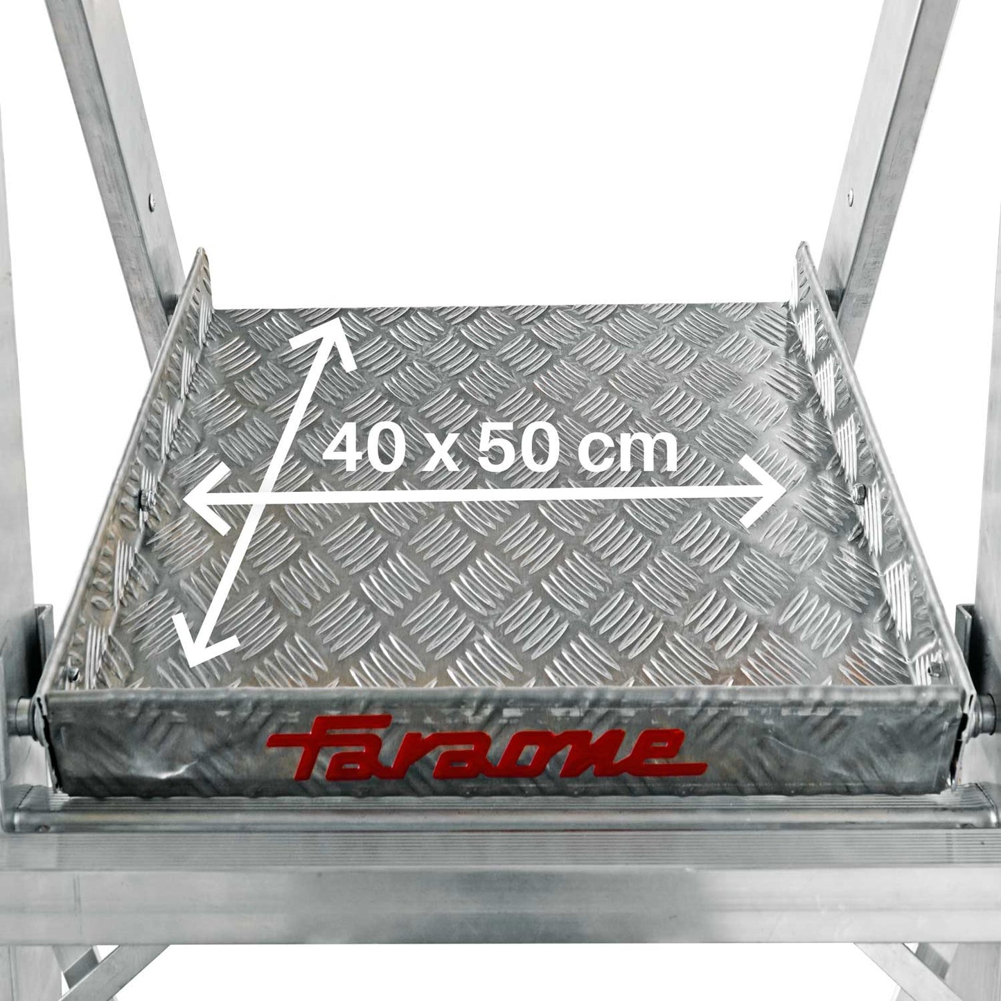 PLS-COMPACT | Escalera plegable con amplia plataforma y altura regulable