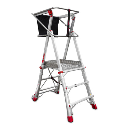 PLS | Escalera con amplia plataforma y altura regulable