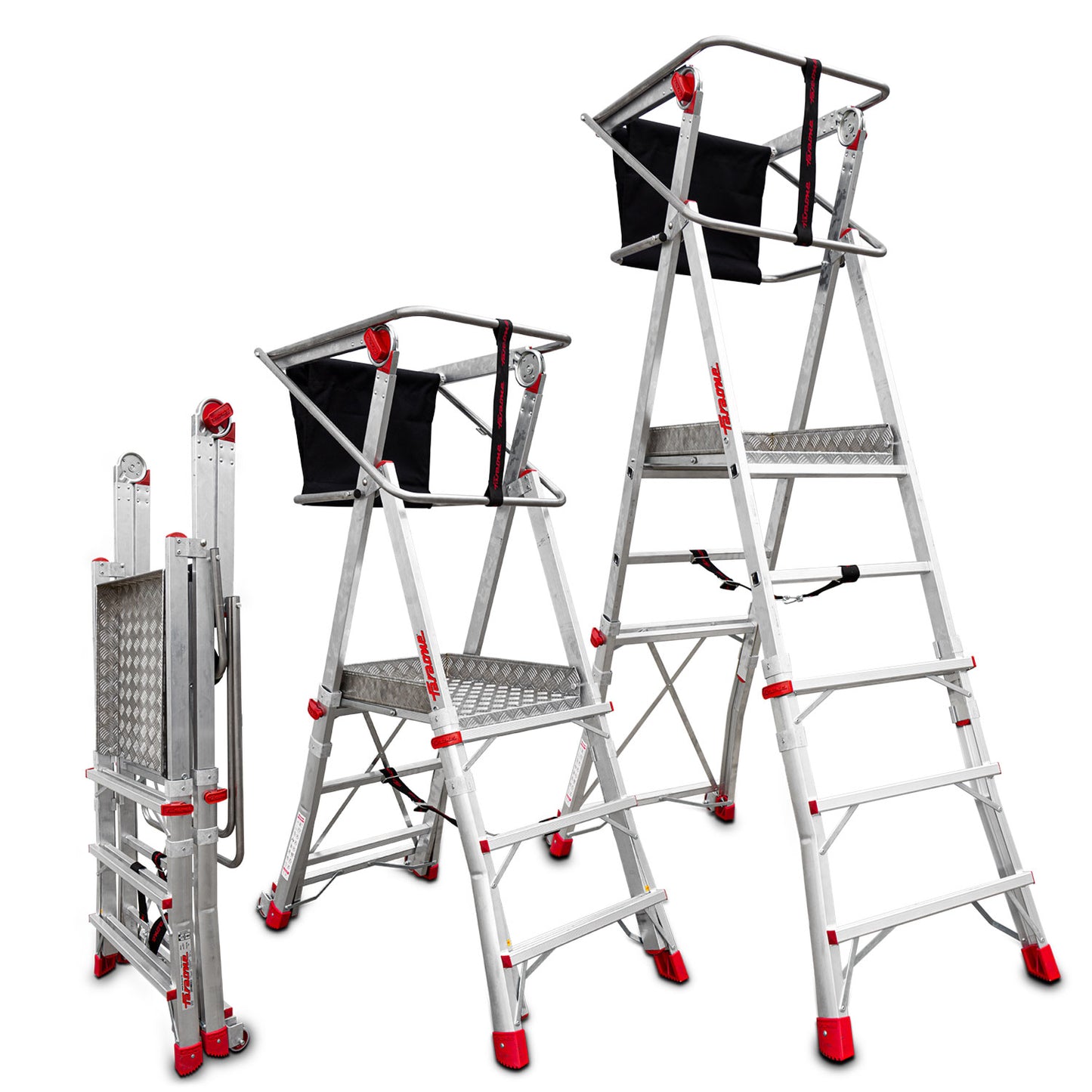 PLS | Escalera con amplia plataforma y altura regulable