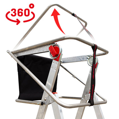 PLS | Escalera con amplia plataforma y altura regulable