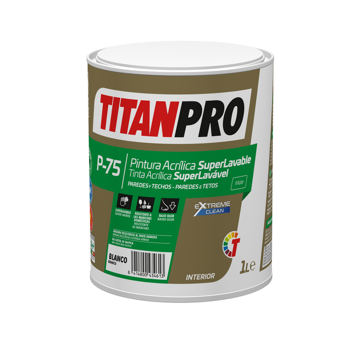 Peinture acrylique super lavable Titan Pro P75 