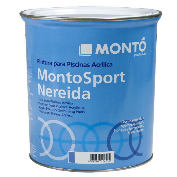 Pintura para Piscinas Clorocaucho Azul MONTO | Resistente al Agua Clorada y a la Exposición Solar