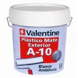 Plastico Mate Exterior A-10 15l Blanco Valentine