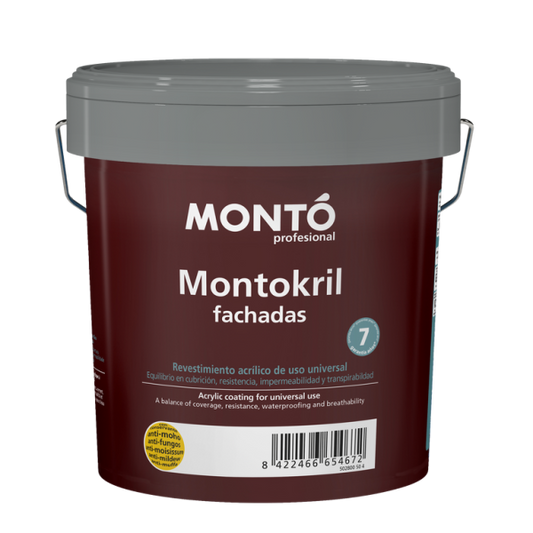 Revestimiento de Fachada Montokril Liso MONTO | Resistente a la Intemperie, la Lluvia y los Rayos UV