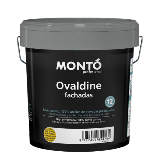 Revestimiento de Fachada Ovaldine Liso Blanco MONTO | Resistente a la Intemperie, la Lluvia y los Rayos UV