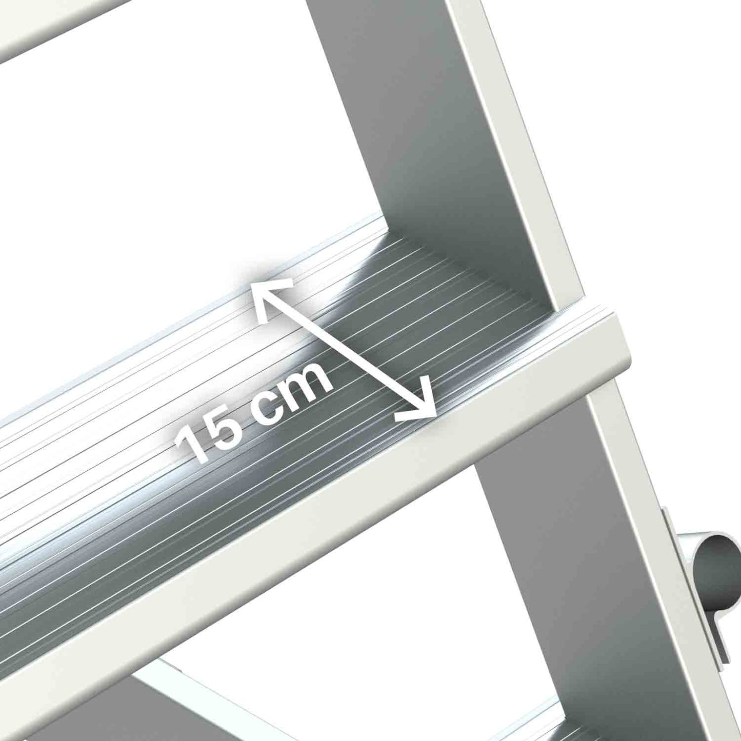 SB60 | Escalera de aluminio con plataforma y vuelo| Inclinación de 60º
