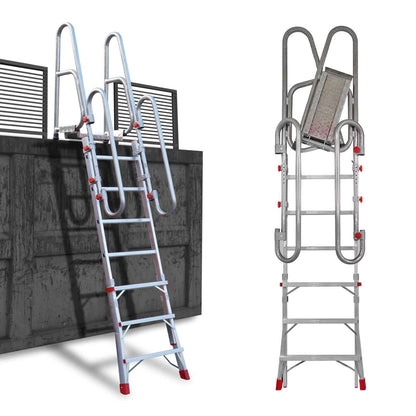 SCRT | Escalera plegable para camión con altura regulable.