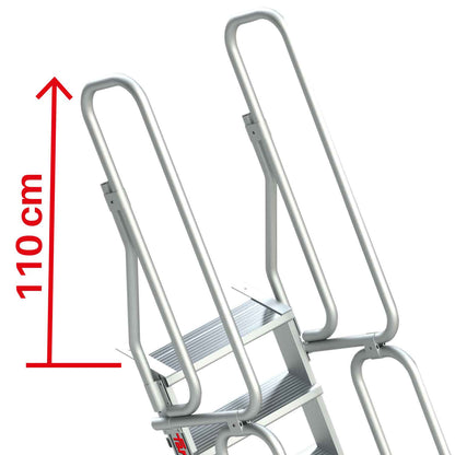 SG60 | Escalera de aluminio fija para entreplantas y altillos | Inclinación 60º