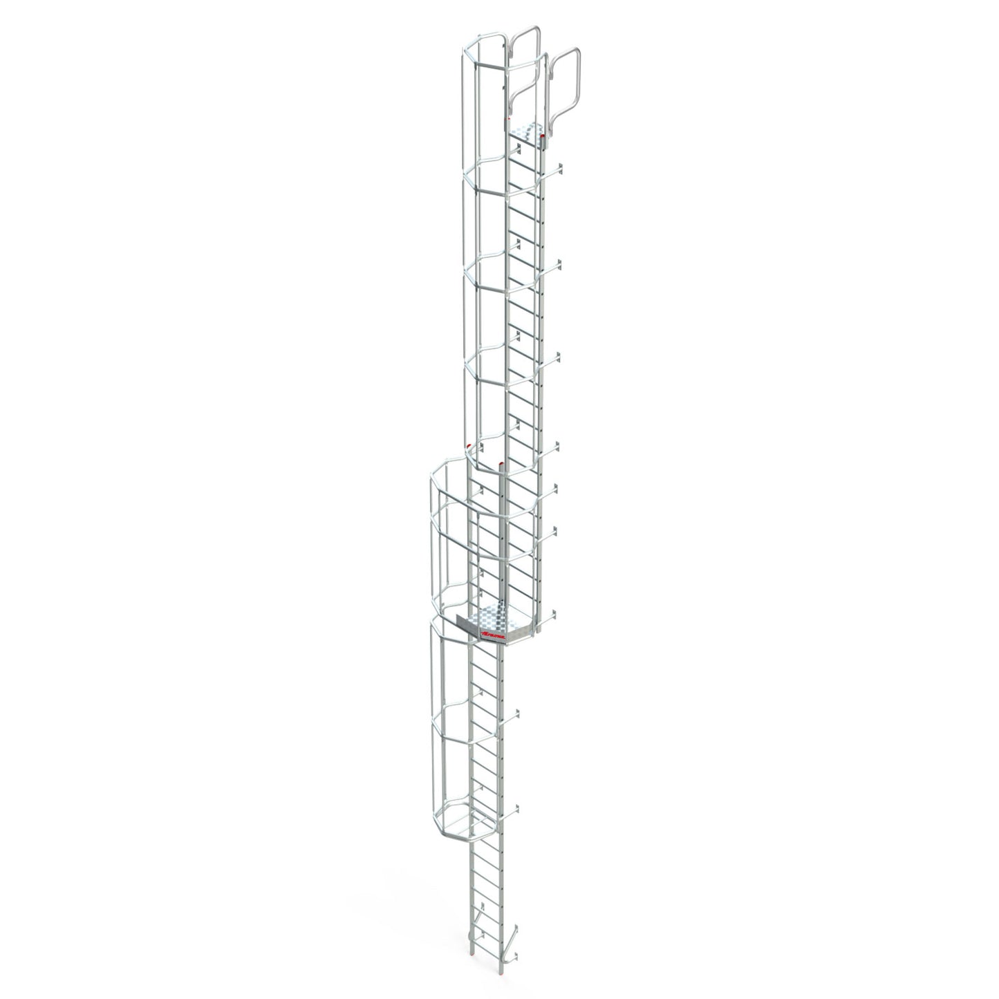 SVS1 | Escalera vertical de seguridad con jaula y descansillo