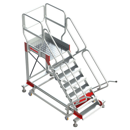 SY45 | Escalera con plataforma y cuatro ruedas | Inclinación de 45º
